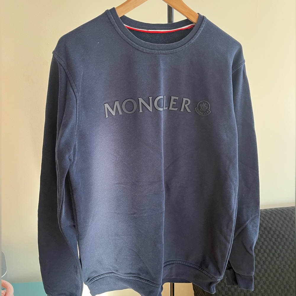 Moncler Men's Dark Blue Crewneck Sweater